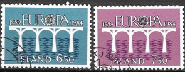 ISLANDA - 1984 - EUROPA - SERIE 2 VALORI - USATA ( YVERT 567\8 - MICHEL 614\5) - Gebruikt