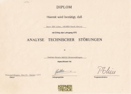 36590# ARBED ACIERIES BURBACH EICH DUDELANGE ESCH BELVAL DIPLOM ANALYSE TECHNISCHER STÖRUNGEN 1977 DOMMELDINGEN LUXEMBOU - Lussemburgo