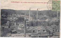 36597# Luxembourg Luxemburg DIFFERDINGEN BLICK VOM 84 METER HOHEN KAMIN DES STAHLWERKES 1908 J.M. Bellwald,Echternach - Differdange