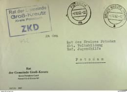 Fern-Brf Mit ZKD-Kastenstpl."Rat Der Gemeinde Groß-Kreutz Kreis Potsdam" GROSS KREUTZ (MARK) 5.12.62 Nach Potsdam - Lettres & Documents