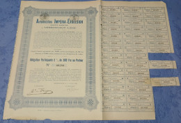 Automobiles Impéria - Excelsior S.A. -  Obligation Participante 6 % De 500 Frs Au Porteur - Nessonnvaux (Liége) 1928. - Automobil