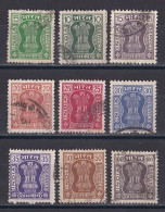 Inde  - Timbre De Service  Y&T N°  54  55  56  57  58  59  60  61  62  Oblitérés - Official Stamps