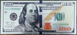Billet 100 Dollars USA - Polymère Silver Feuille D'Argent - Etats-Unis - Colecciones Lotes Mixtos