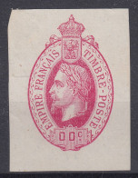 FRANCE ESSAI TYPE NAPOLEON LAURE PROJET PRIVE RENARD SANS VALEUR COULEUR CARMIN - Proofs, Unissued, Experimental Vignettes