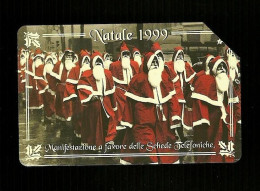 1112 Golden - Natale 1999 Da Lire 5.000 Telecom - Openbare Reclame