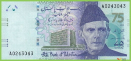 Voyo PAKISTAN 75 Rupees 2023 P57 B241a A UNC Commemorative - Pakistan