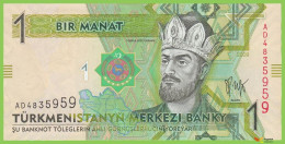 Voyo TURKMENISTAN 1 Manat 2009 P22 B215a AD UNC Great Saparmurat Turkmenbashi - Turkménistan