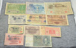 Lot Of German Vintage Paper Money Lot 11 Psc - Verzamelingen