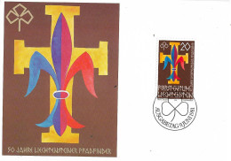 LIECHTENSTEIN. MAXICARD FIRST DAY. 50th ANNIVERSARY OF LIECHTENSTEIN SCOUTS. 1981 - Maximum Cards