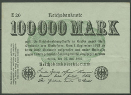 Dt. Reich 100000 Mark 1923, DEU-102b FZ E, Gebraucht (K1330) - 100.000 Mark