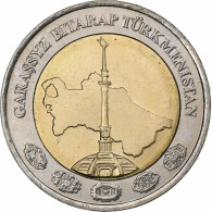 Turkmanistan, 2 Manat, 2010, Bimétallique, SPL+, KM:104 - Turkmenistán