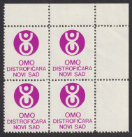 Invalid Disabled Association Yugoslavia Serbia OMO Novi Sad Membership Tax Revenue Vignette Label CORNER - Officials