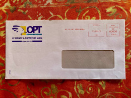 Enveloppe + Logo Cagou + Obliteration Tampons Rouges - NOUVELLE-CALEDONIE - Brieven En Documenten