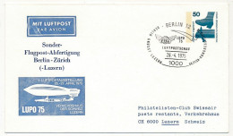 RFA - PU 58 D 2/03 B "Lupo 75", Pass. SSt, Seltene Variante ! - Entier LUPO 75 Oblitération Spéciale 26/4/1975 - Covers - Used