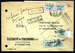 EN PROVENANCE DE SCHILTIGHEIM - BAS-RHIN - TAXE - RETOUR À L'ENVOYEUR -  - 1960-.... Lettres & Documents