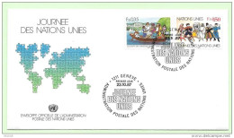 1987 - 158 / 159 - Journée Des Nations-Unis - 13 - FDC