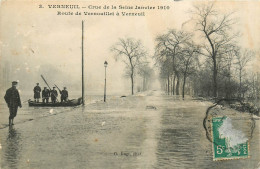78* VERNEUIL Crue 1910 - Route De  Vernouillet      RL28,0209 - Verneuil Sur Seine