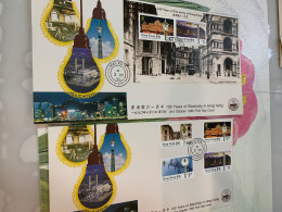 Hong Kong Stamp FDC 1990 Electricity Light Tram Landscape By China Philatelic Association Rare - Brieven En Documenten