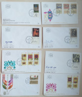 FDC LOT 8 LETTRES 1ER JOUR ISRAEL 1971 1972 - Ohne Zuordnung