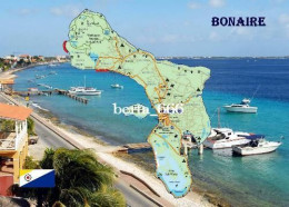 Bonaire Map View New Postcard * Carte Geographique * Landkarte - Bonaire