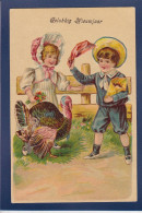 CPA Thanksgiving Fantaisie Fête Gaufrée Embossed Non Circulée Enfants - Giorno Del Ringraziamento