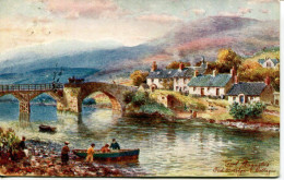 TUCKS OILETTE 7686 - OLD BRIDGE AND COTTAGES By HENRY WIMBUSH - Wimbush