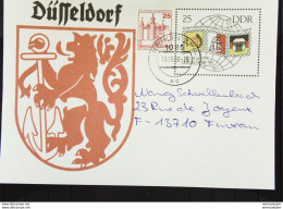 DDR-WU: 25 Pfg Sonder-Gs Mit Zusatzfrankatur Bund Nach Frankreich (Ausl.-Kte 50 Pfg ) Aus BERLIN ZPF 13.9.90 Knr: P 106 - Cartes Postales - Oblitérées