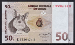 Cdb003  CONGO DR 1997, 50c Banknote, UNC - République Démocratique Du Congo & Zaïre