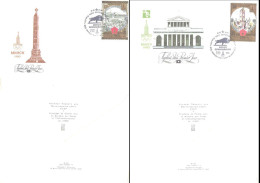Soviet Union:Russia:USSR:FDC Covers XXII Moscow Olympic Games, Minsk Buildings, Airport, 1980 - FDC