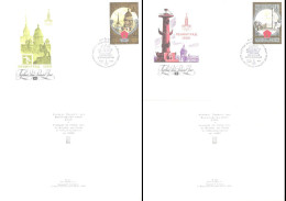 Soviet Union:Russia:USSR:FDC Covers XXII Moscow Olympic Games, Leningrad Buildings, Lighthouse, 1980 - FDC