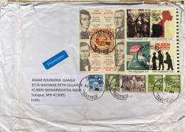 DENMARK 2024, COVER USED TO INDIA, 2 DIFF BLOCK, KING, HORSE CART, LION, TERMINAL TAASTRUP CITY CANCEL, CHRISTMAS SEAL - Briefe U. Dokumente