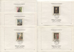 Tschechoslowakei # 1748-52 Ersttagsblatt Nationalgalerie Majernik Tichy Grund Brandl - Storia Postale