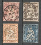 Switzerland 1854 Year , Used Stamps Mi # 13-16 - Oblitérés