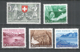 Switzerland 1953 Mint Stamps MNH(**)  Mi.# 580-584 - Nuevos