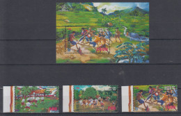 INDONESIA 1998 FOOTBALL WORLD CUP S/SHEET AND 3 STAMPS - 1998 – Francia