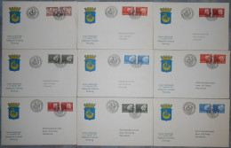 9 Letters With Commemorative Postmarks From Frimärksutställningen Västervik 1965 - Autres & Non Classés