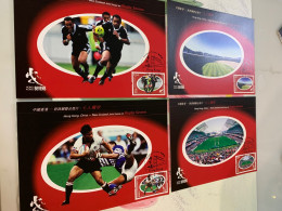 Hong Kong Stamp M. Cards Used Joint Issue New Zealand  On Rugby Sevens Sports 2004 - Lettres & Documents