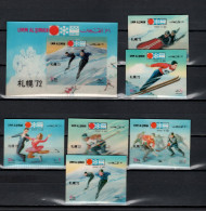 Umm Al Qiwain 1972 Olympic Games Sapporo Set Of 6 + S/s 3D Stamps MNH - Winter 1972: Sapporo