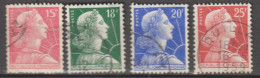 FRANCE : N° 1011 - 1011A - 1011B - 1011C Oblitérés (Marianne De Muller) - PRIX FIXE - - 1955-1961 Marianne Van Muller