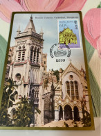 Hong Kong Stamp Roman Cathedral Church M Card - Usati