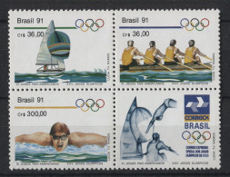 Brazil - 1991 Pan American Sports Games Block Of Four MNH__(TH-23887) - Blocks & Sheetlets