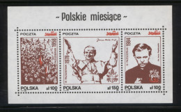 POLAND SOLIDARITY SOLIDARNOSC 1988 POLISH MONTHS OCTOBER PROTESTS SAINT JOHN PAUL 2 POPIELUSZKO MS CHRISTIANITY JP2 - Solidarnosc Labels