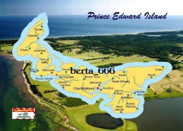 Canada Prince Edward Island Map New Postcard * Carte Geographique * Landkarte - Other & Unclassified