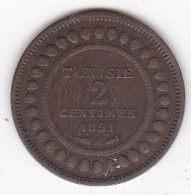 Protectorat Français Tunisie 2 Centimes 1891 A , En Bronze, Lec# 70 - Tunesië