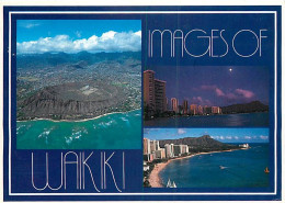 Etats Unis - Hawaï - Honolulu - Waikiki - Multivues - Etat De Hawaï - Hawaï State - CPM - Voir Timbre - Voir Scans Recto - Honolulu
