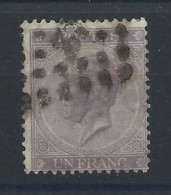 Belgique N°21a Obl (FU) 1865/66 - Léopold 1er - 1865-1866 Perfil Izquierdo