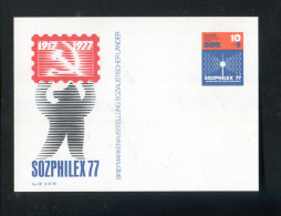 "DDR" 1977, Sonderpostkarte Mi. P 92 "SOZPHILEX" ** (L1048) - Postcards - Mint