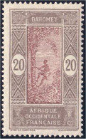 372 AOF Dahomey 20c Cocotiers Coconuts MH * Neuf (f3-AEF-182) - Oblitérés