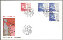 Sweden - FDC 26/3 1971 Flykting 71 *ILLUSTRATED* - FDC