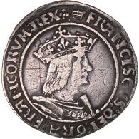 Monnaie, France, François Ier, Teston, 1515-1547, Lyon, TB+, Argent - 1515-1547 François 1er